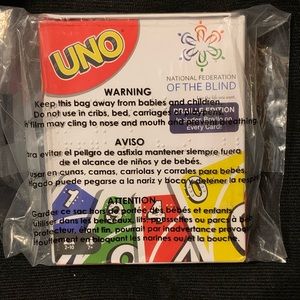 UNO Braille Edition National Federation of The Blind Card Game